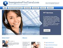 Tablet Screenshot of immigrationvisatravel.com